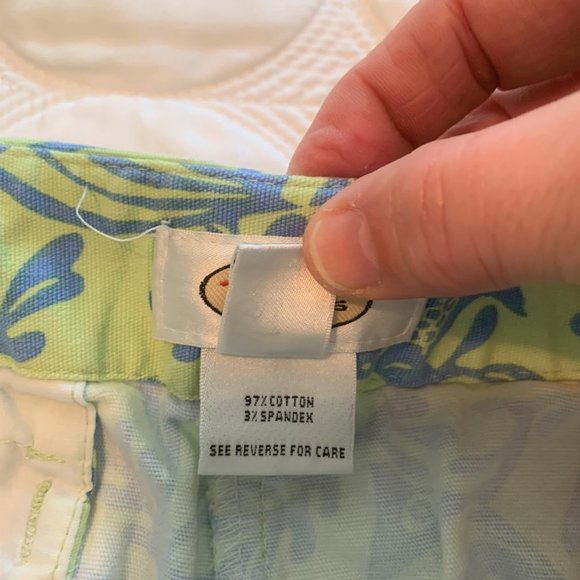 Talbot's Size 10, Ladies' Green and Blue Crop Pants - Picture 3 of 7